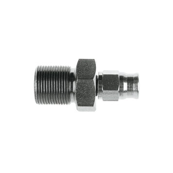 Raccordo acciaio zincato femmina passaparete concavo JIC 3/8" x 20BSF