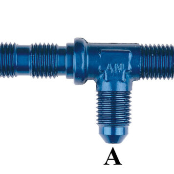 Adattatore a 3 vie passaparete da UNF/JIC a UNF/JIC 3/8" x 24