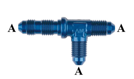 Adattatore a 3 vie passaparete da UNF/JIC a UNF/JIC 3/8" x 24