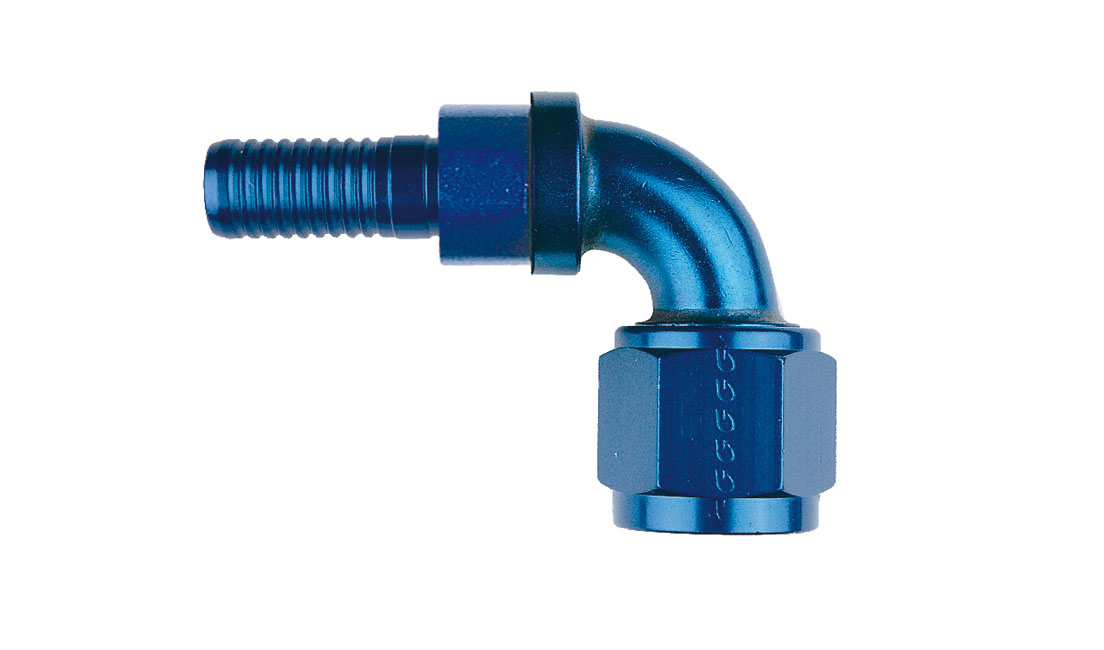 Raccordo graffabile a tubo 90° girevole femmina concavo JIC 7/16" x 12