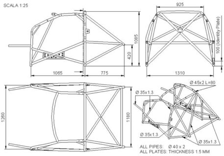 Roll Bar Volkswagen Polo 4a Serie (>10/'01)