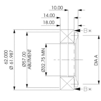 Cuscinetto reggispinta alta velocità (Ø int. 32,75 mm - Ø fulcro 54 mm)