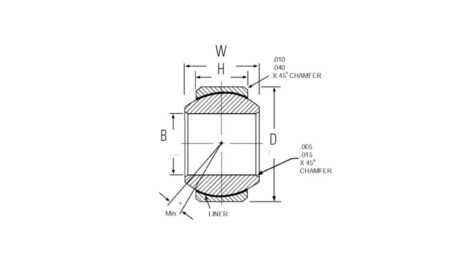 Snodo sferico smussato (Ø foro 8,0 mm - Ø esterno 22,0 mm)